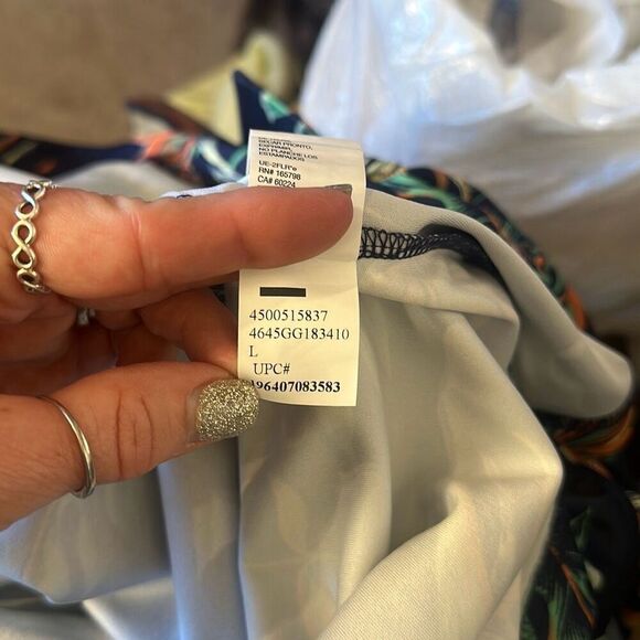 Izod Golf Mens Hawaiian Leaf All over Print Golf Polo size L Large - Picture 6 of 6